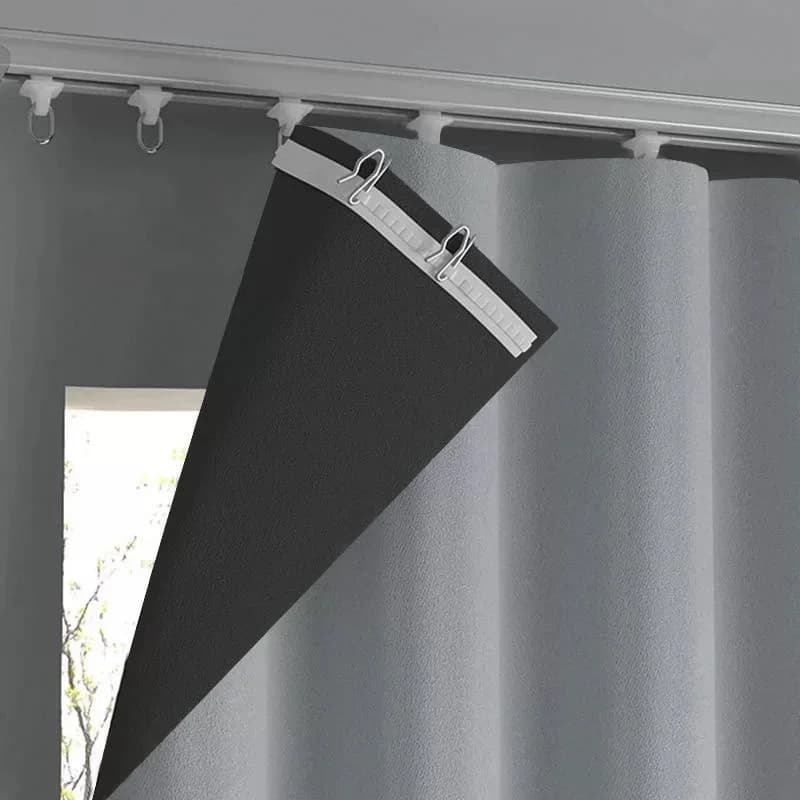 Rideaux occultants 100% thermiques isolants avec crochets en S, résistants aux UV, pour chambre et s