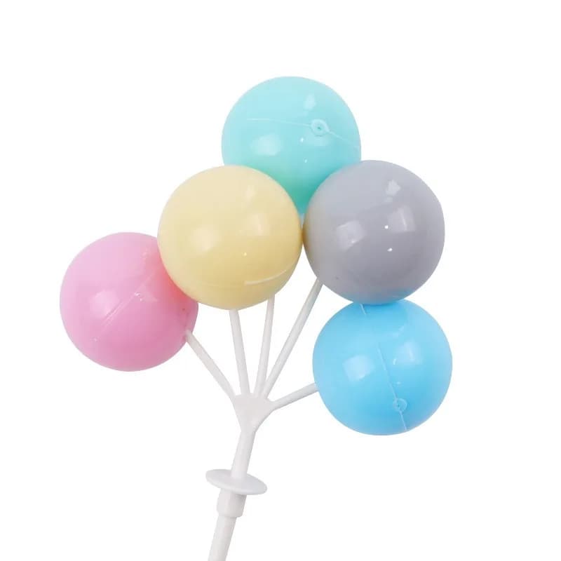 Mini ballon en plastique, Figurines miniatures, fête d'anniversaire, Dessert, outils de décoration p