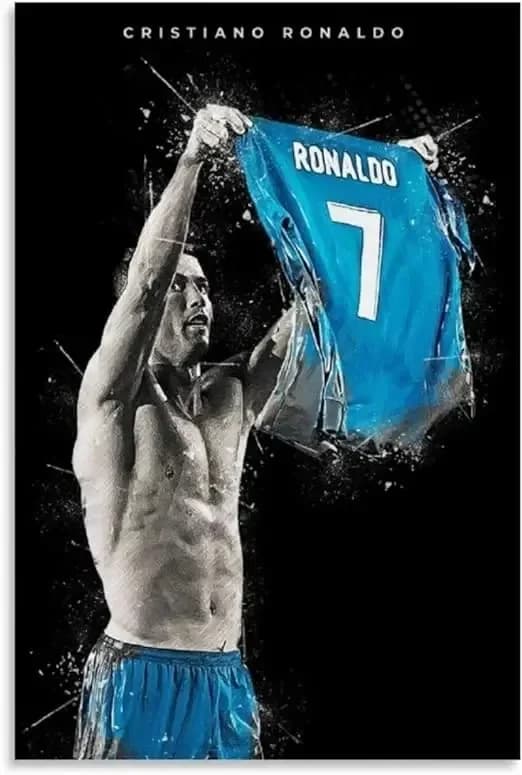 Affiches d'étoiles de Football célèbres, peintures sur toile d'art mural et images imprimées pour dé