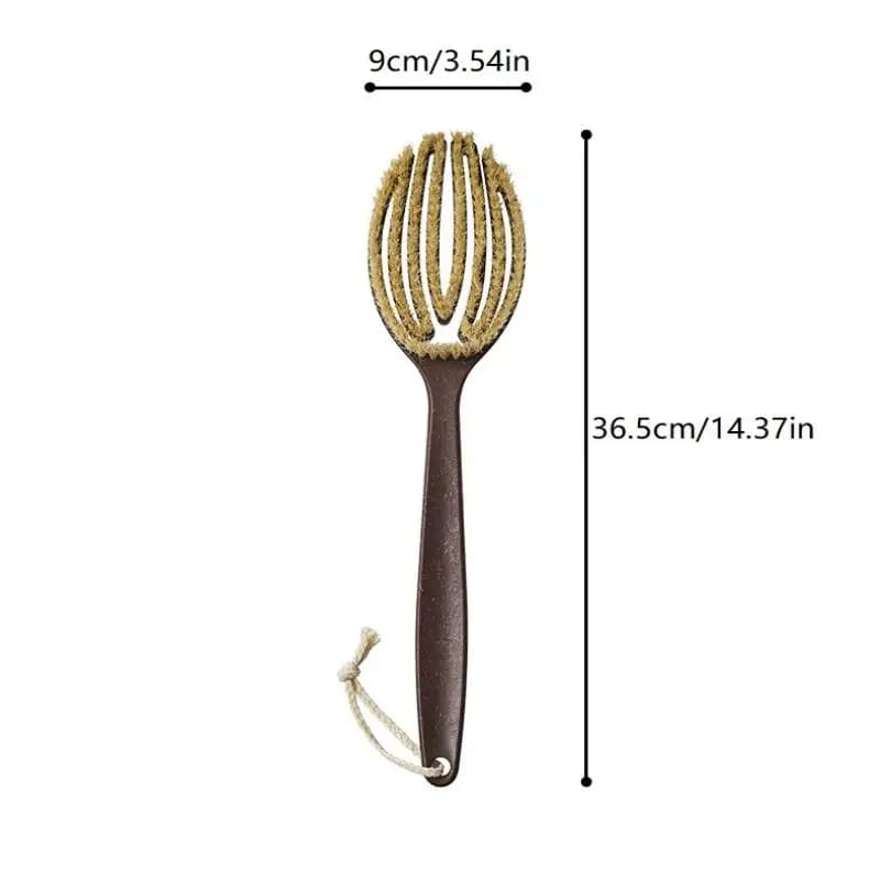 Brosse de bain-douche, brosse de bain, peau sèche, corps, poils naturels doux, masseur, outil de soi