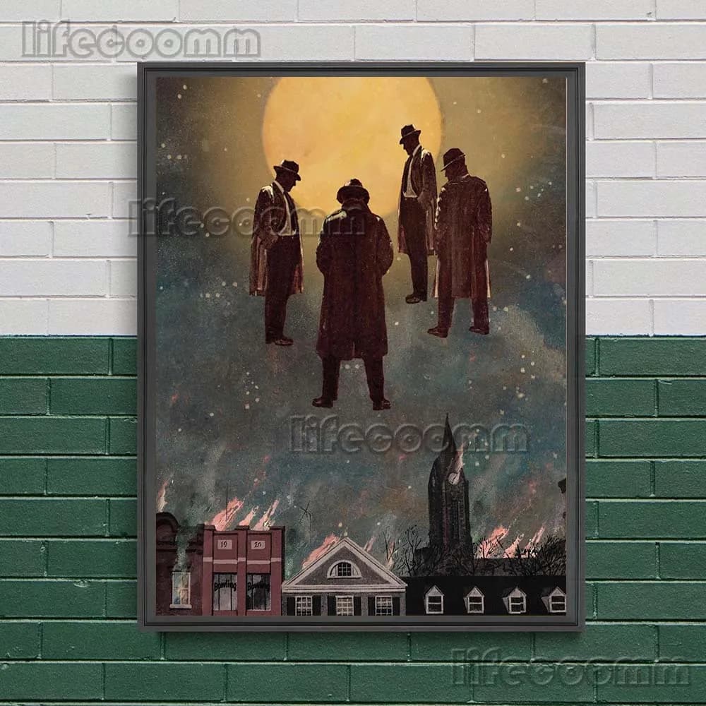 Toile d'art mural abstrait Fly In The Air ou Fall From The Sky, peinture sur toile, affiche d'art go