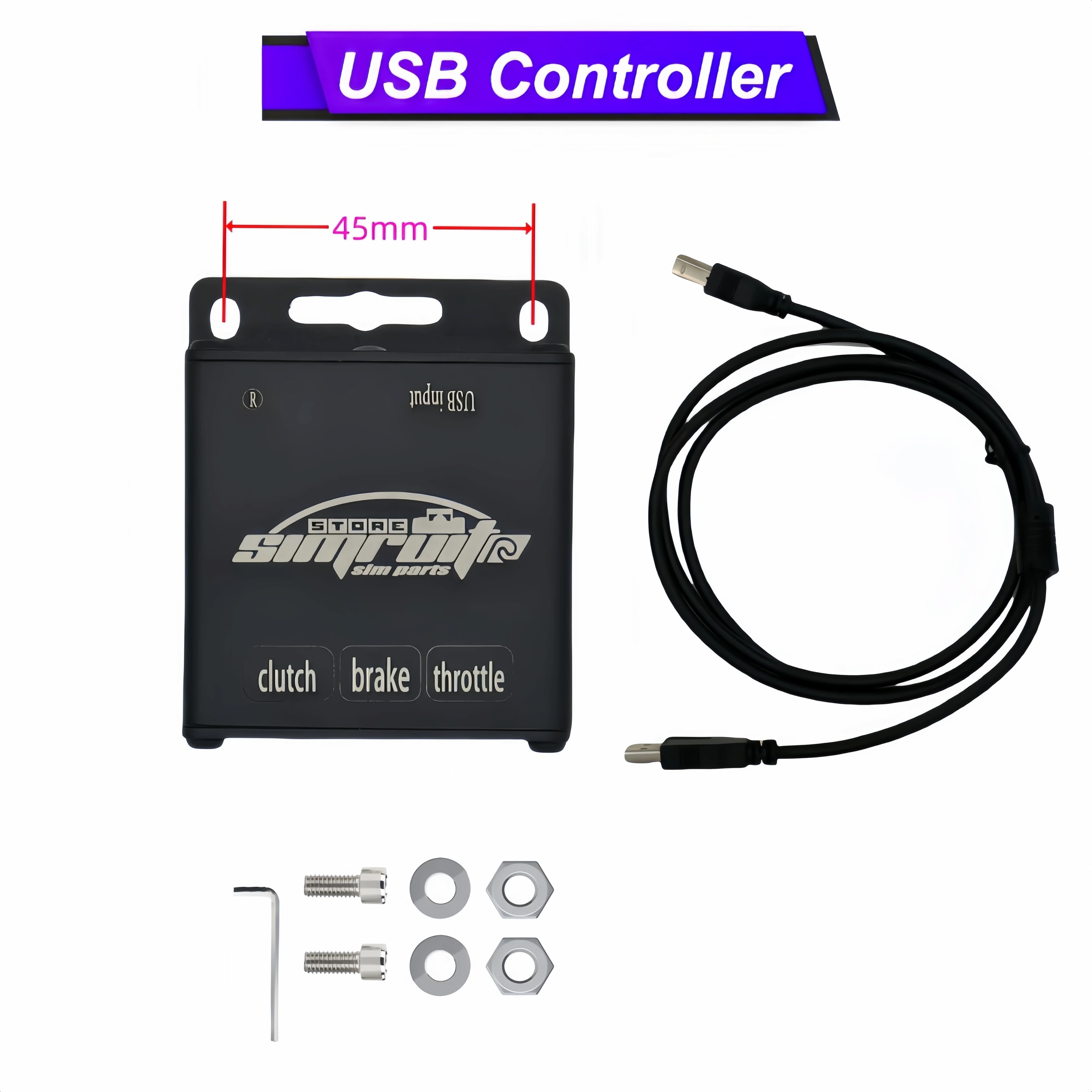 Volant et pédales Sim Racing pour boîte de commande intelligente Pc
