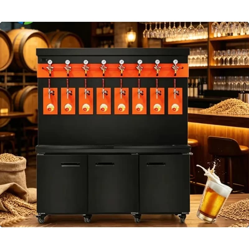Système de distribution de bière à 8 robinets, tour à bière en métal, design personnalisé, nouvelle 