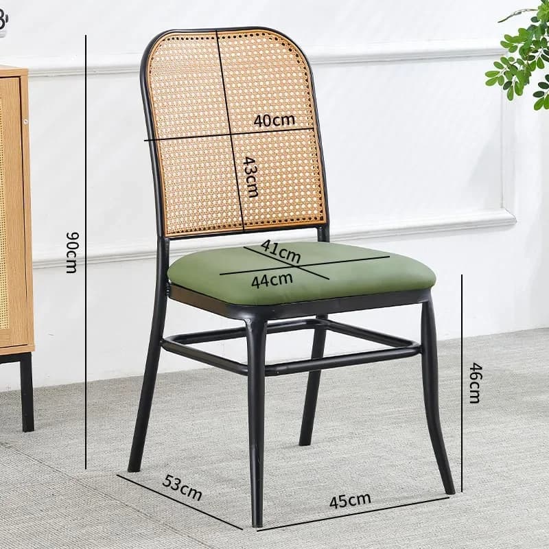 Chaises de salle à manger rustiques en rotin, design unique et tendance, style vintage, chaise indiv