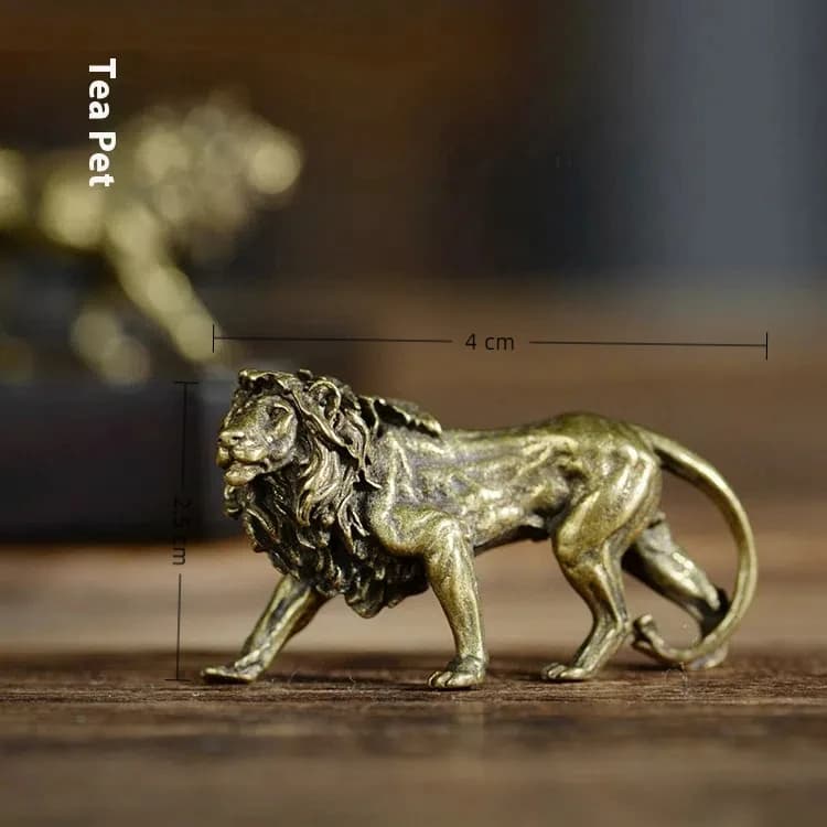 Figurine de marmotte de Lion en laiton, rétro, girafe, kangourou, hibou, mignon, petits animaux mini