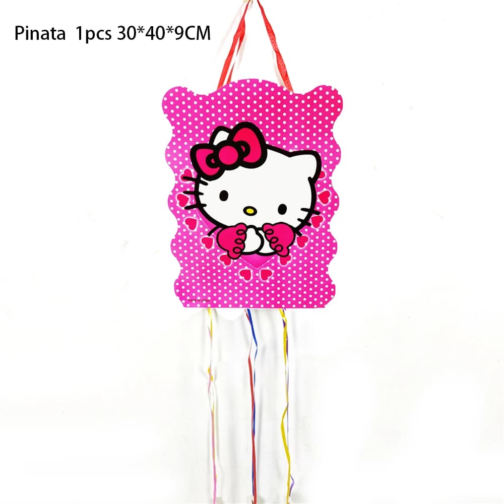 1 pièce/lot Piñata décorative mignonne Hello Kitty pour fête d'anniversaire, événement, fête d'anniv