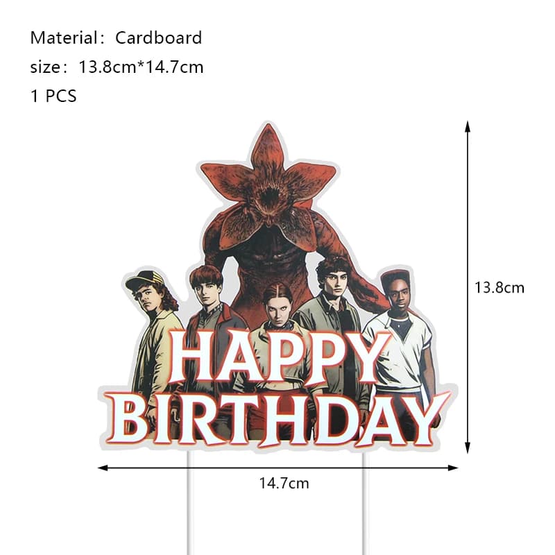 Décoration de fête d'anniversaire Stranger, nouveau thème de série TV, fournitures pour événements, 