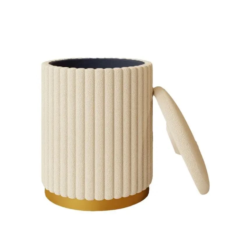 Tabouret de maquillage en bois rond, chambre à coucher, rangement multifonctionnel moderne, chaise d