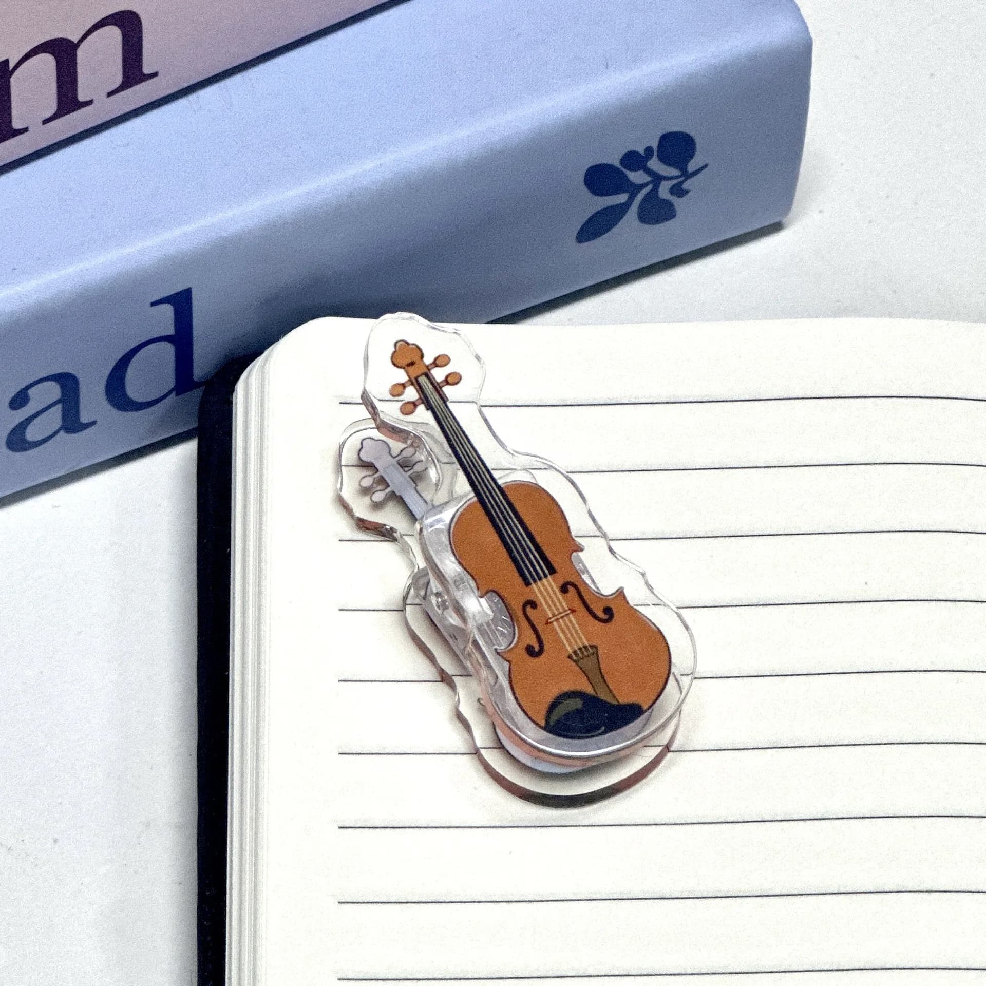 Clips de partitions en forme d'instruments de musique, clips transparents en acrylique PP, marqueurs