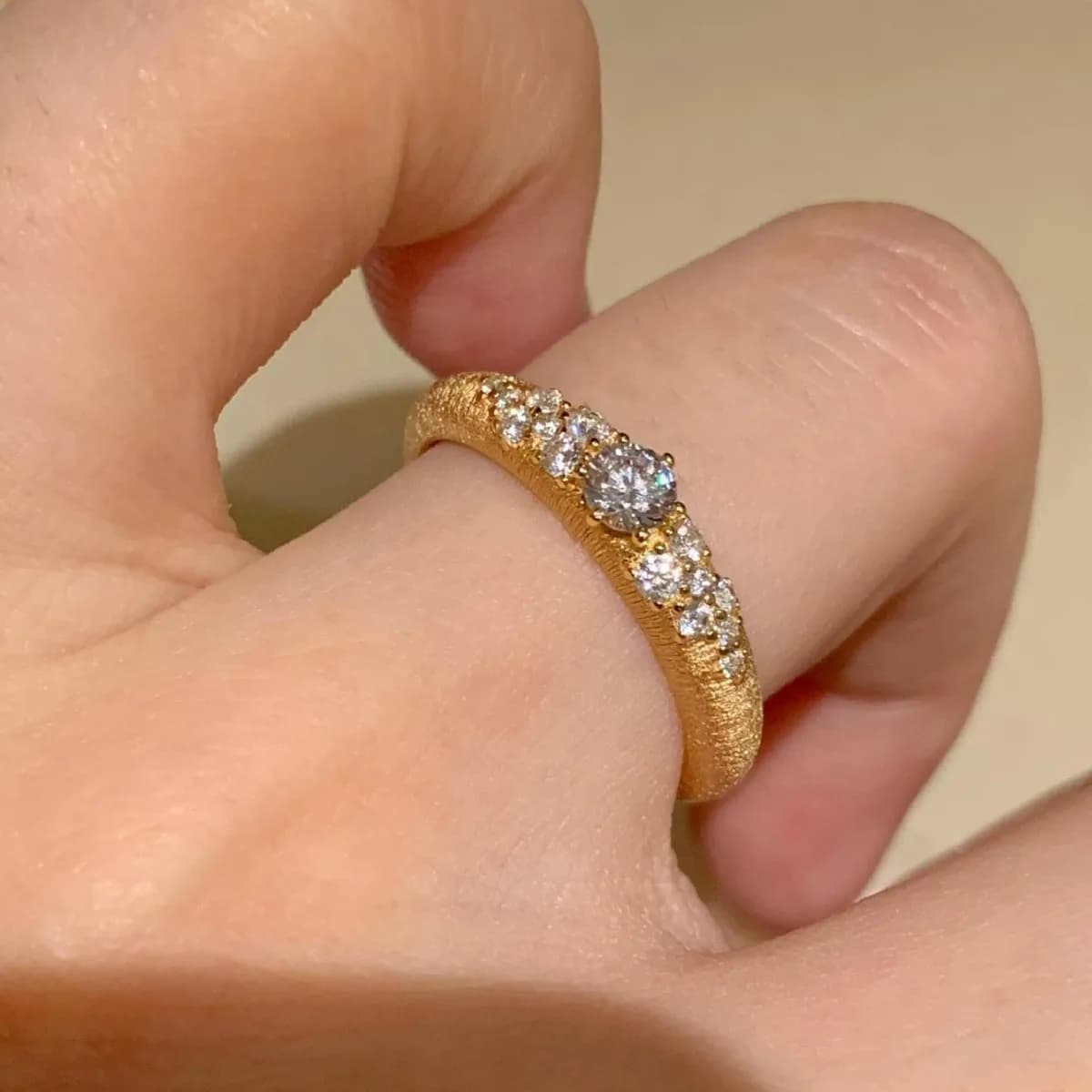 Bagues Vintage en diamant brossé pour femmes, design classique et romantique, léger, luxe, ciel étoi