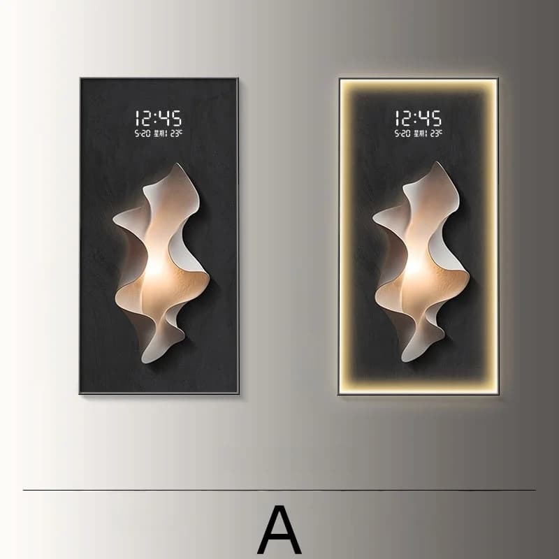 Peinture décorative moderne pour porte d'entrée, tableau abstrait simple pour couloir, lampe murale 