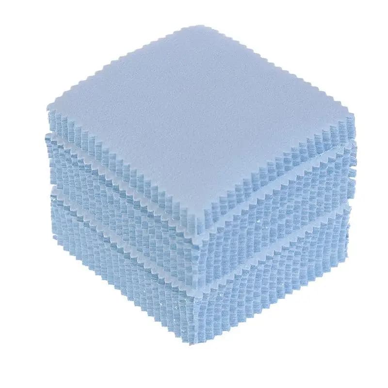 50 chiffons de polissage couleur argent, chiffons de nettoyage doux pour bijoux en argent et or, out