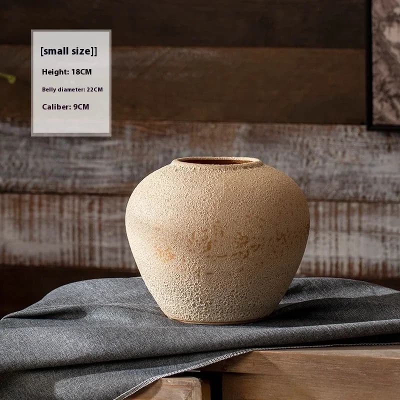 Nouveau Vase en céramique simple chinois d'inspiration rustique coréenne créative-décor de table/hôt