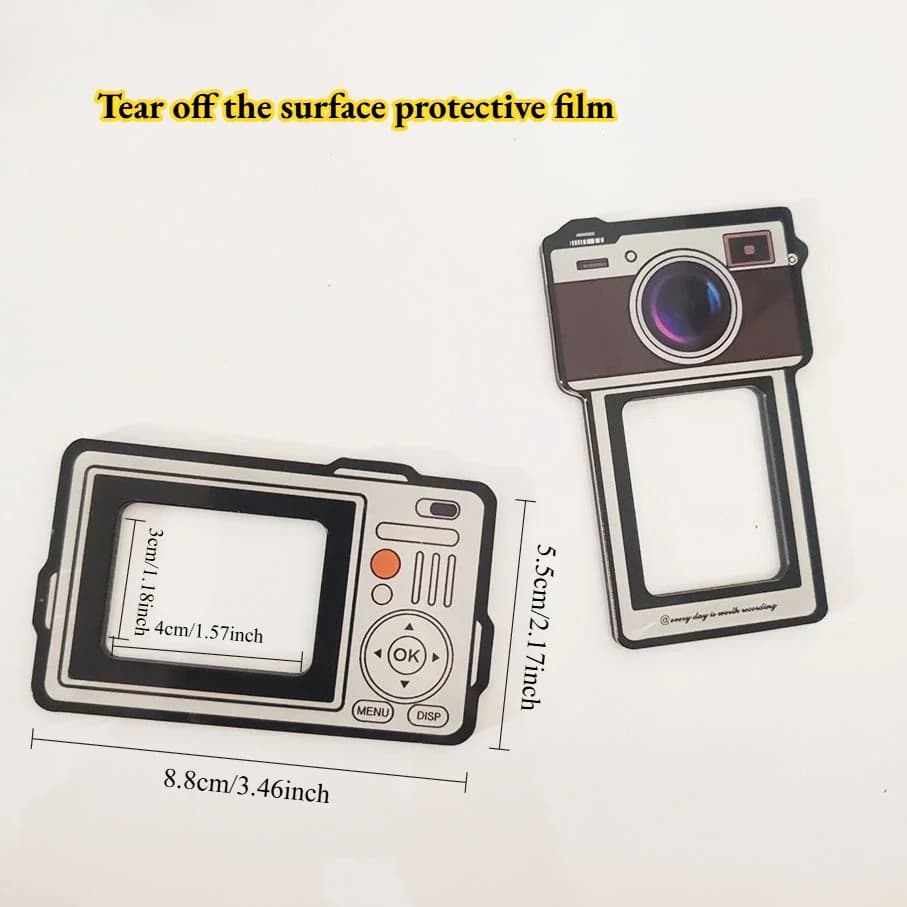 Aimants créatifs et amusants pour cadre Photo, 2 pièces, Mini autocollants instantanés mignons pour 