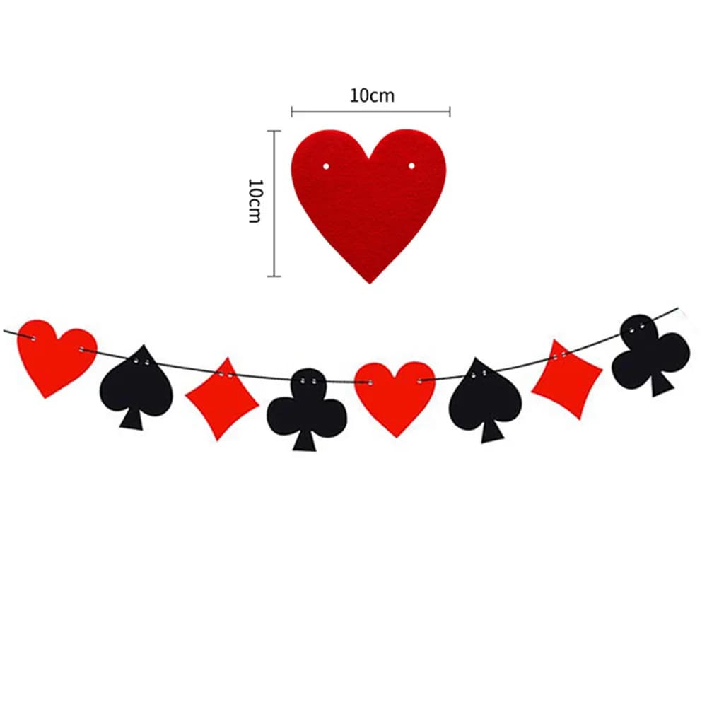 Décorations de fête à thème d'anniversaire de Poker de Casino, bannière joyeux anniversaire de Casin
