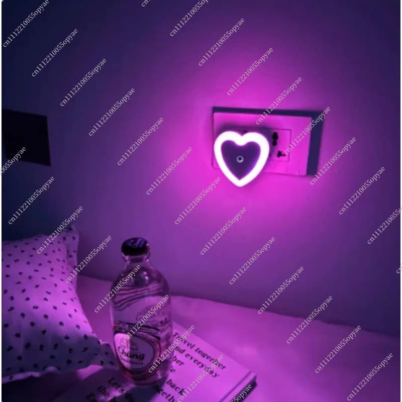 Lampe de chevet romantique pour chambre à coucher, lumière d'ambiance, lampe de sommeil, capteur de 