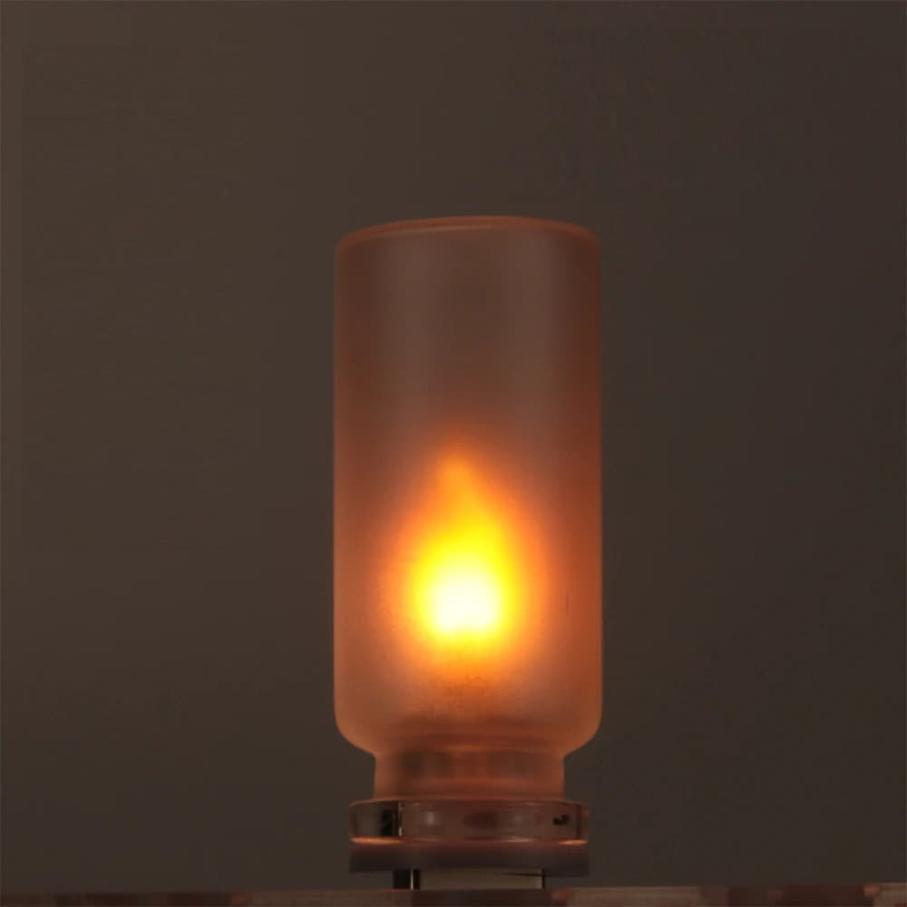 Bougie clignotante LED USB 5V, veilleuse en verre transparent givré, éclairage d'ambiance décoratif 