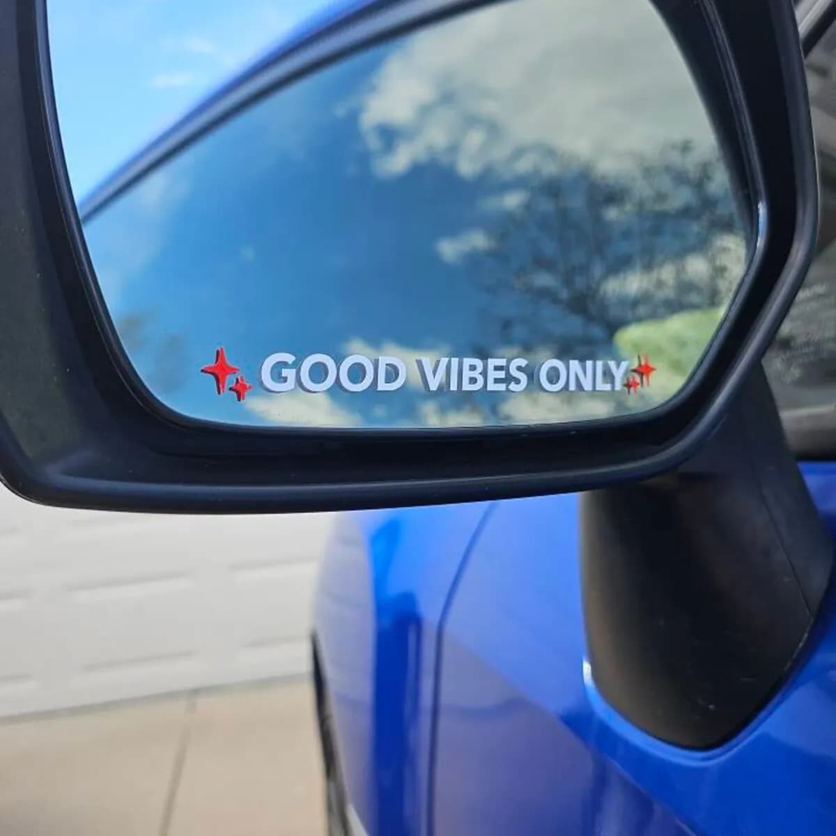 Autocollants et décalcomanies pour rétroviseur de voiture, 'Good Vibes Only', découpés, imperméables