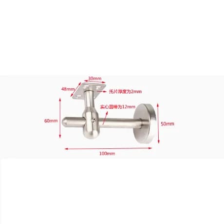 Main courante d'escalier en bois, support mural en acier inoxydable 304, cadre de support, garde-cor