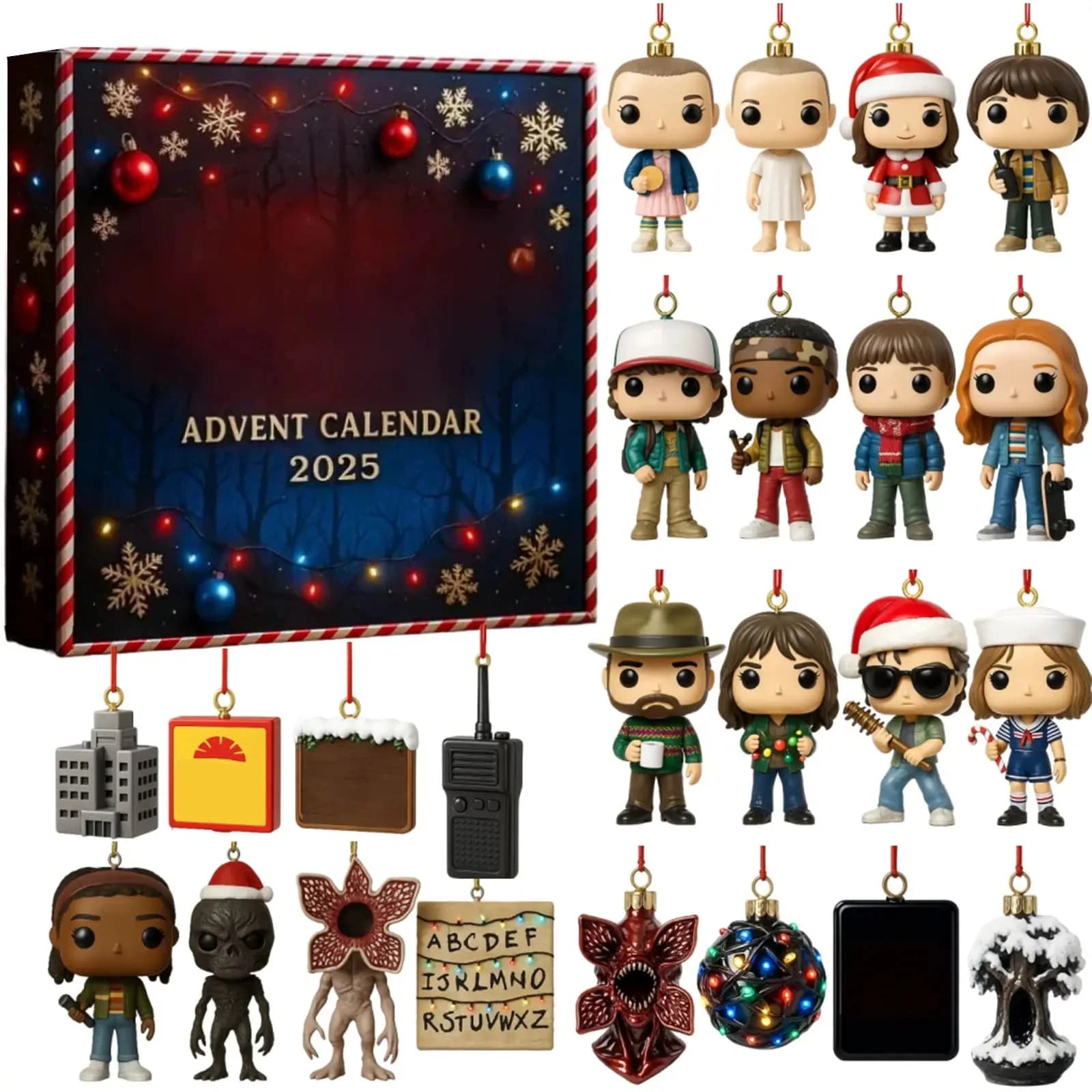 Calendrier de l'avent en acrylique 2D mystérieux du cryptique inconnu, 2025, 24 jours de la légendes