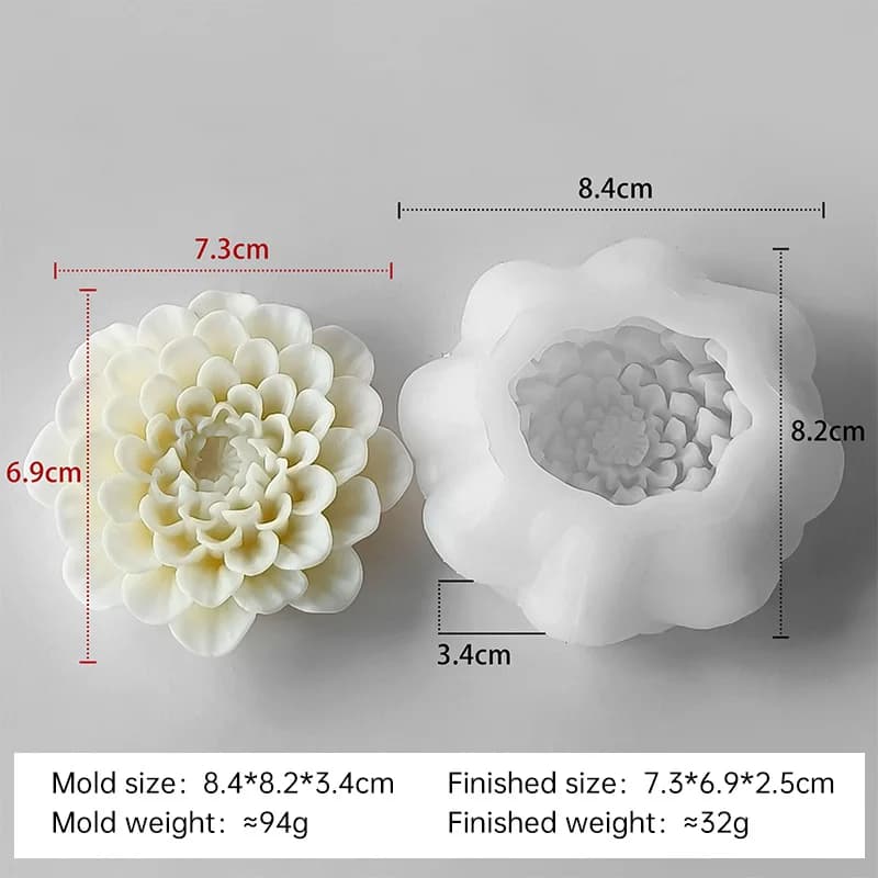 Bougie parfumée en Silicone, bricolage de fleurs, résine époxy, ornements en plâtre, moule à savon f