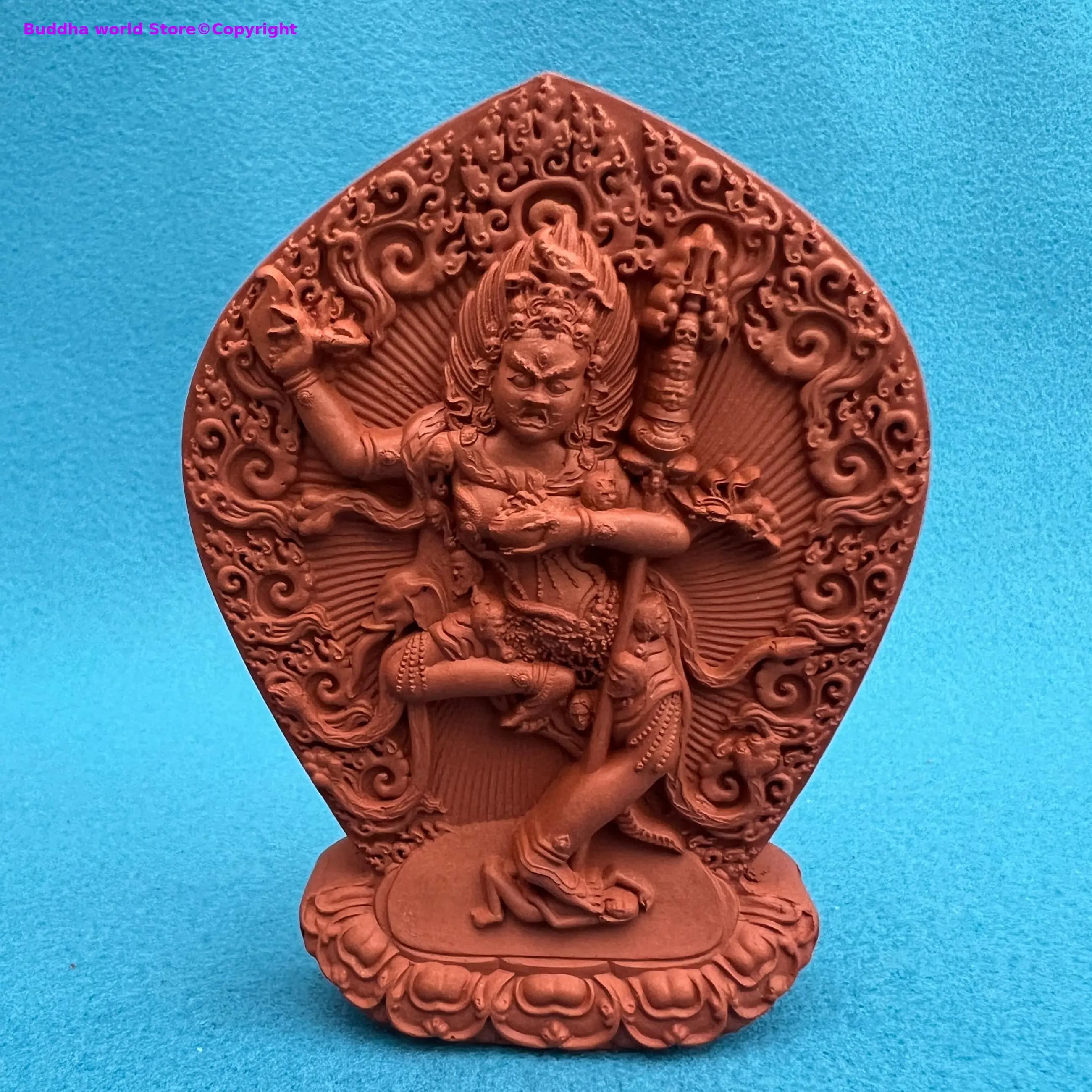 Statue de bouddha de bénédiction, bouddhisme du Tibet, argile, dakini Vajravarahi sat-chaya, saint t
