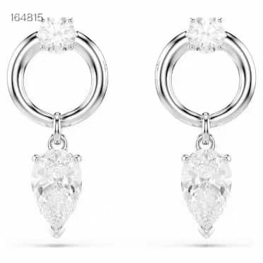 Livraison gratuite 2025 ensemble de bijoux à fleurs en cristal arc-en-ciel à la mode boucle d'oreill