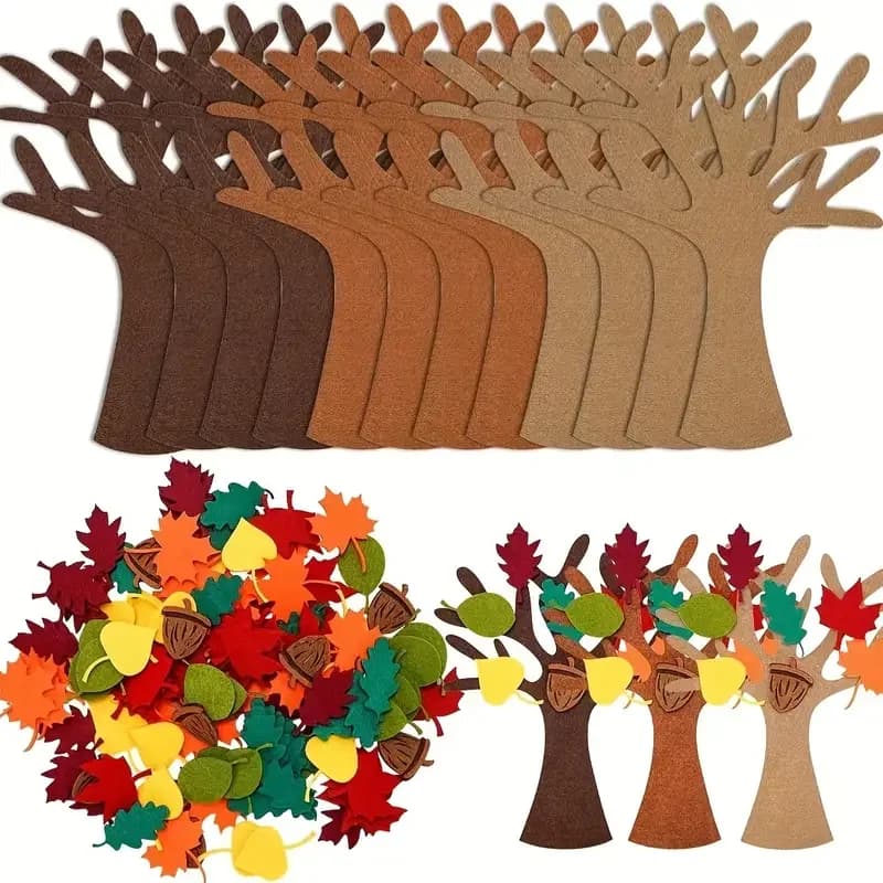 Arbre en feutre fait à la main, artisanat, cadeaux de fête de Thanksgiving, décoration de maison d'a