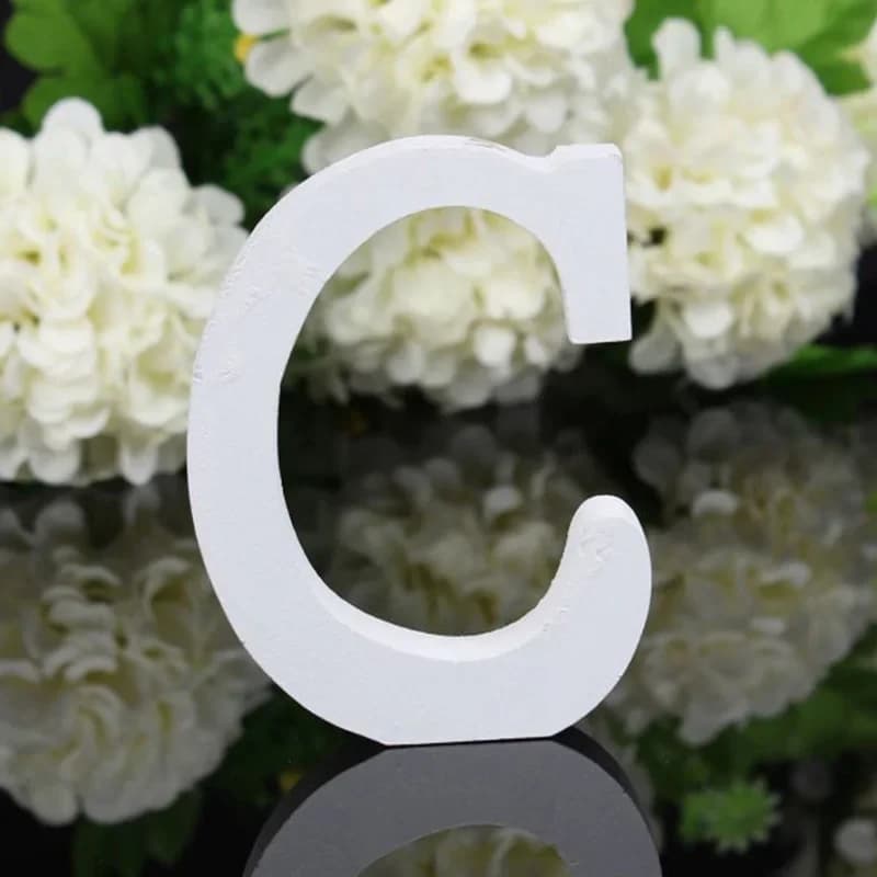 Décoration murale suspendue avec lettres en bois blanc, décoration de maison, fête d'anniversaire, d