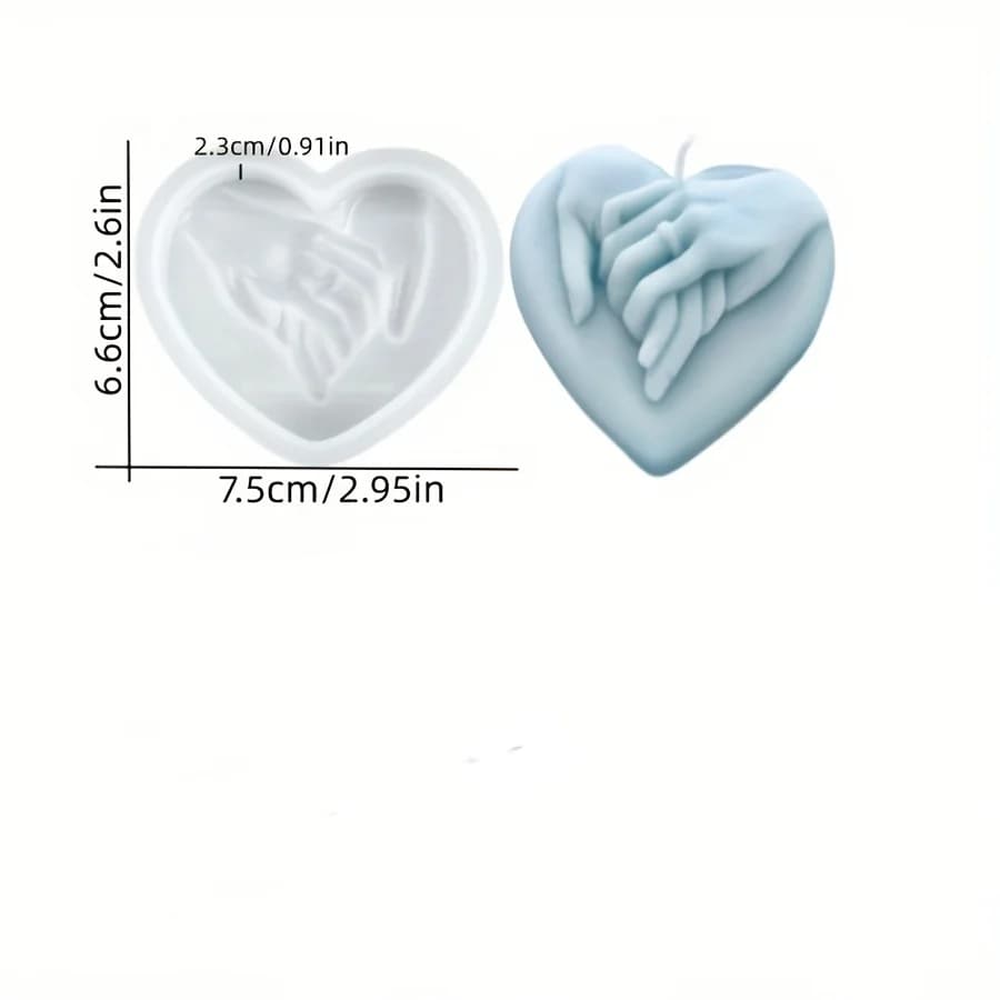 Moules à bougies 3D en Silicone en forme de cœur, parfaits pour la proposition de bricolage, la sain