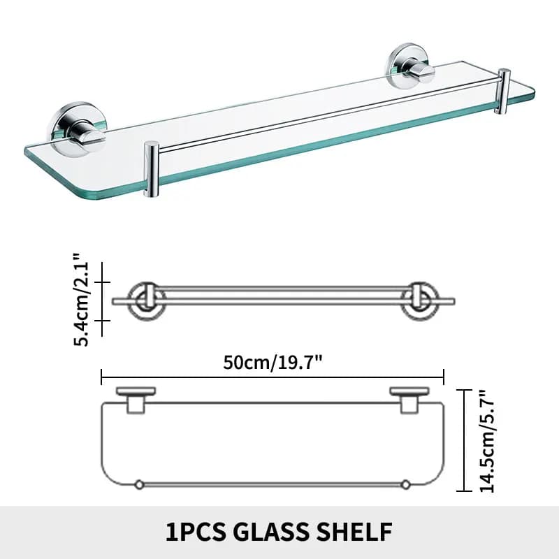 HOWall-Étagère murale rectangulaire en acier inoxydable, verre du Guatemala, étagères carrées en ver