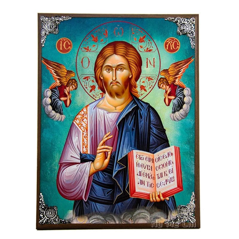 Le grand prêtre élevé jésus Christ icône orthodoxe grecque Art byzantin tenture murale décor religie