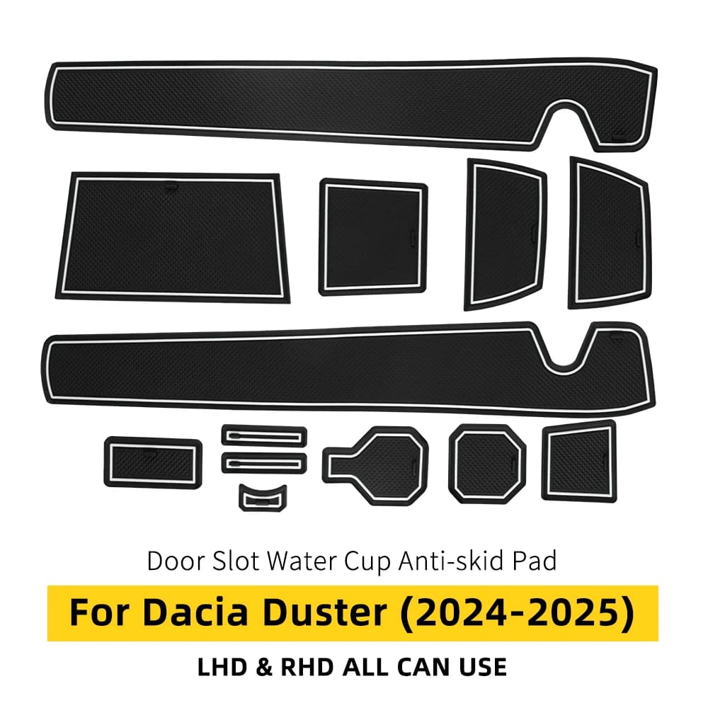 Pour Dacia Duster 3 2024 2025 2026 Tapis antidérapant pour rainures de porte de voiture, protections