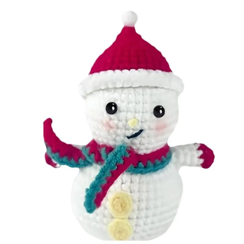 BSEVB-Kit de Crochet bonhomme de neige de noël pour adultes avec Crochet en fil, tutoriels vidéo et 