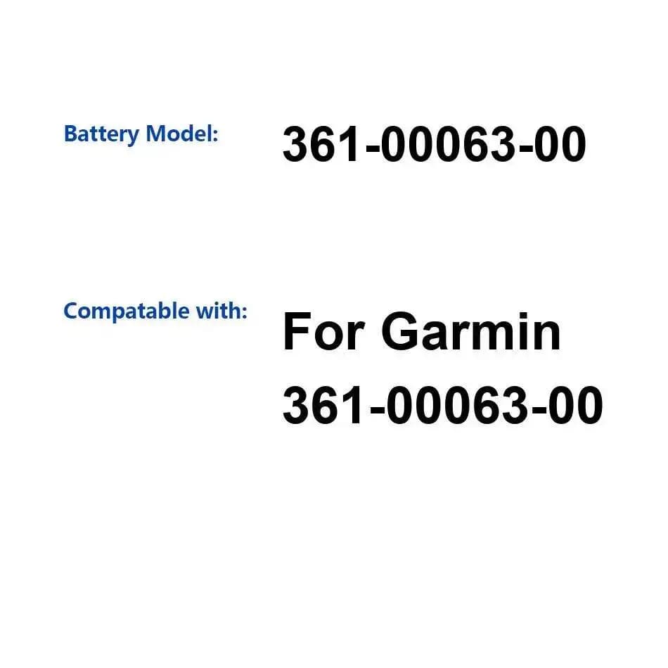 Accessoires pour appareil GPS, batterie haute performance pour Garmin 361-00063-00 920mAh
