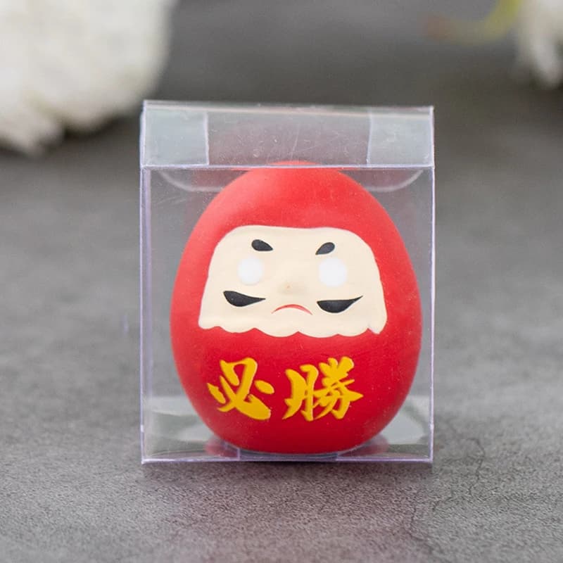 Poupée Daruma en céramique japonaise, artisanat inspiré de la prospérité, décoration porte-bonheur, 