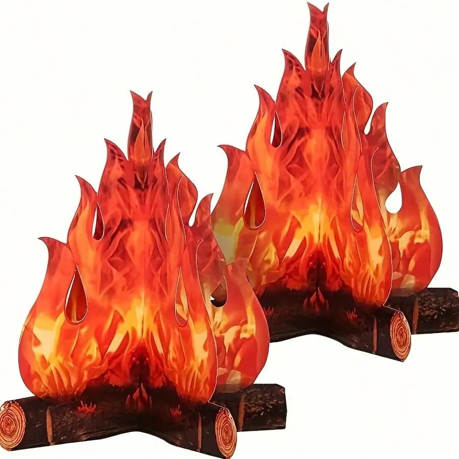 1 pièce, centre de table de feu de joie décoratif en carton 3D pour Halloween (10,63 "X 11,81") déco