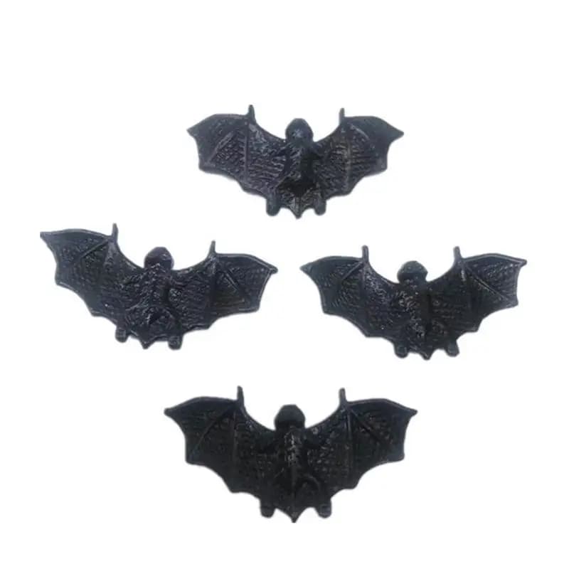 G6KF 20 PACK Small Plastic Bats Prank Toy Halloween Decorations For Costume Party