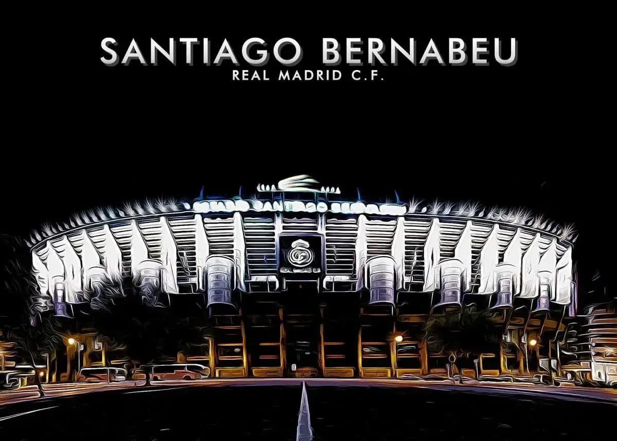 Affiches sur toile de la gestion du stade de football Allianz DownloSantiago De Bernabeu, peinture e