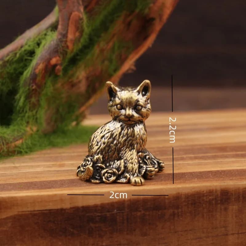 Figurine de chat hibou style anime, décoration rétro pour la maison et le bureau, artisanat et acces