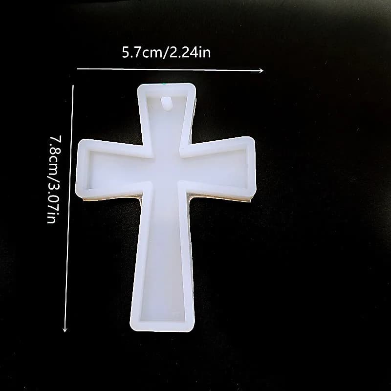 Moule en Silicone, croix de bénédiction, bricolage, fabrication de perles, bougies à savon, argile, 