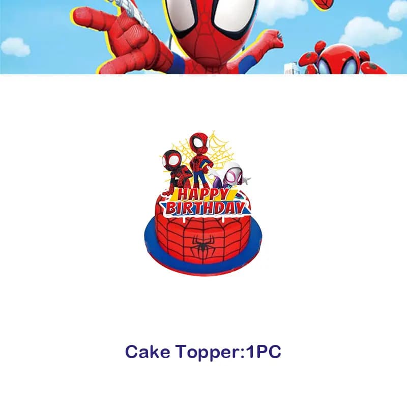 Ensemble de décorations pour fête d'anniversaire Marvel Spider-man, assiette en forme de tasse Spide