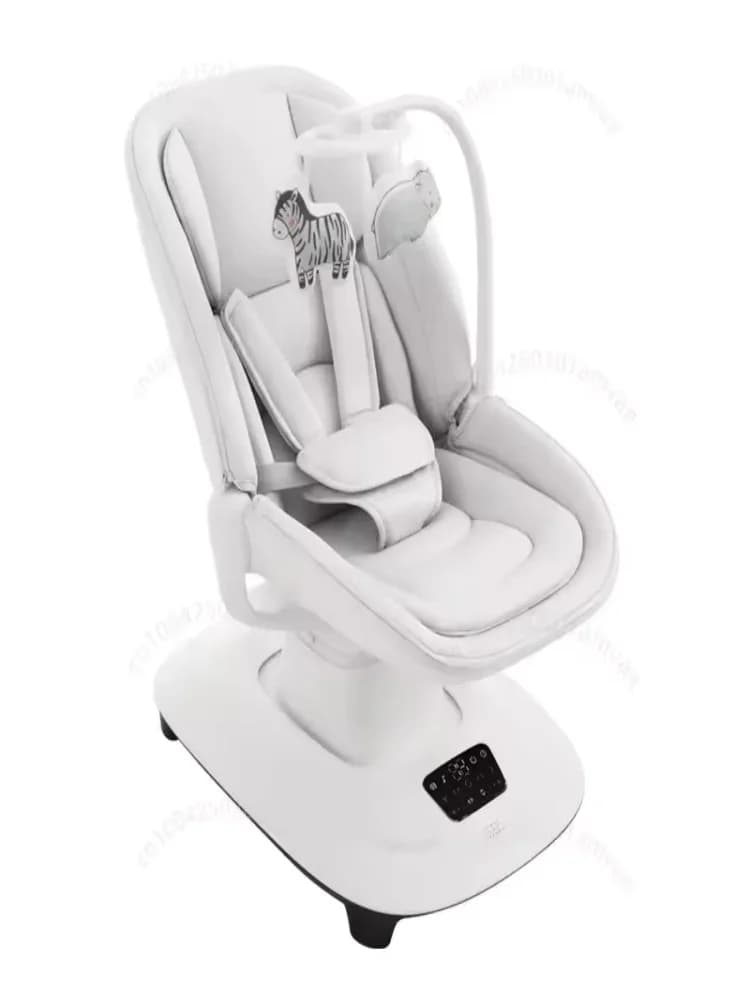 Chaise apaisante électrique pour bébé, chaise à bascule de luxe connectable à l'application 360 °   