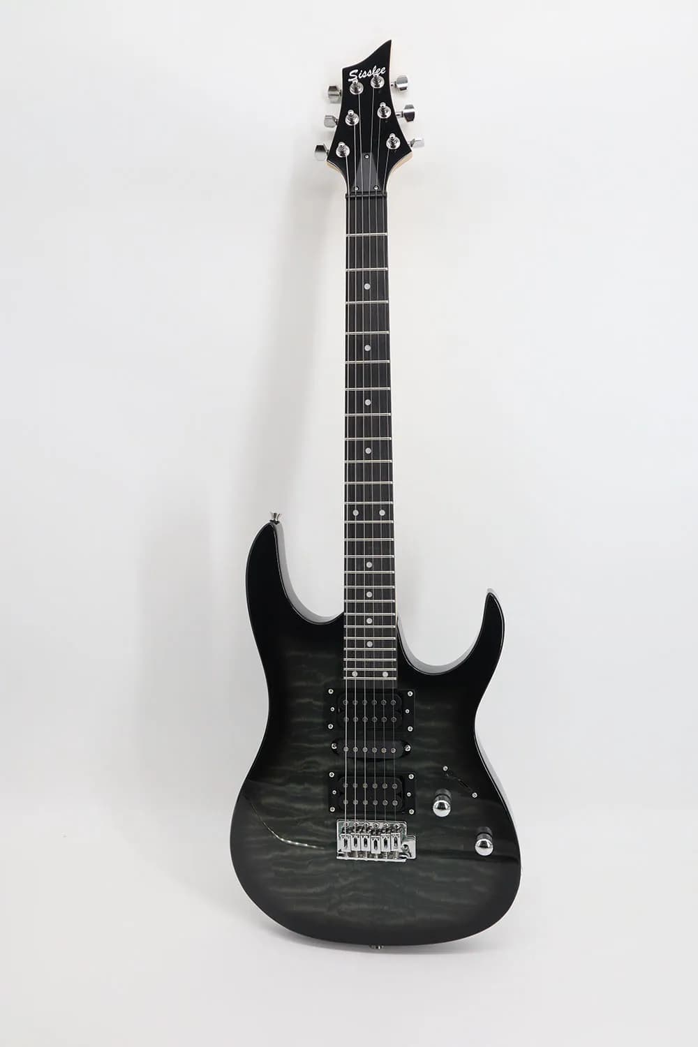 Guitare électrique avec 24 frettes, micro HSH, corps en acajou, manche en ébène, haute qualité, guit