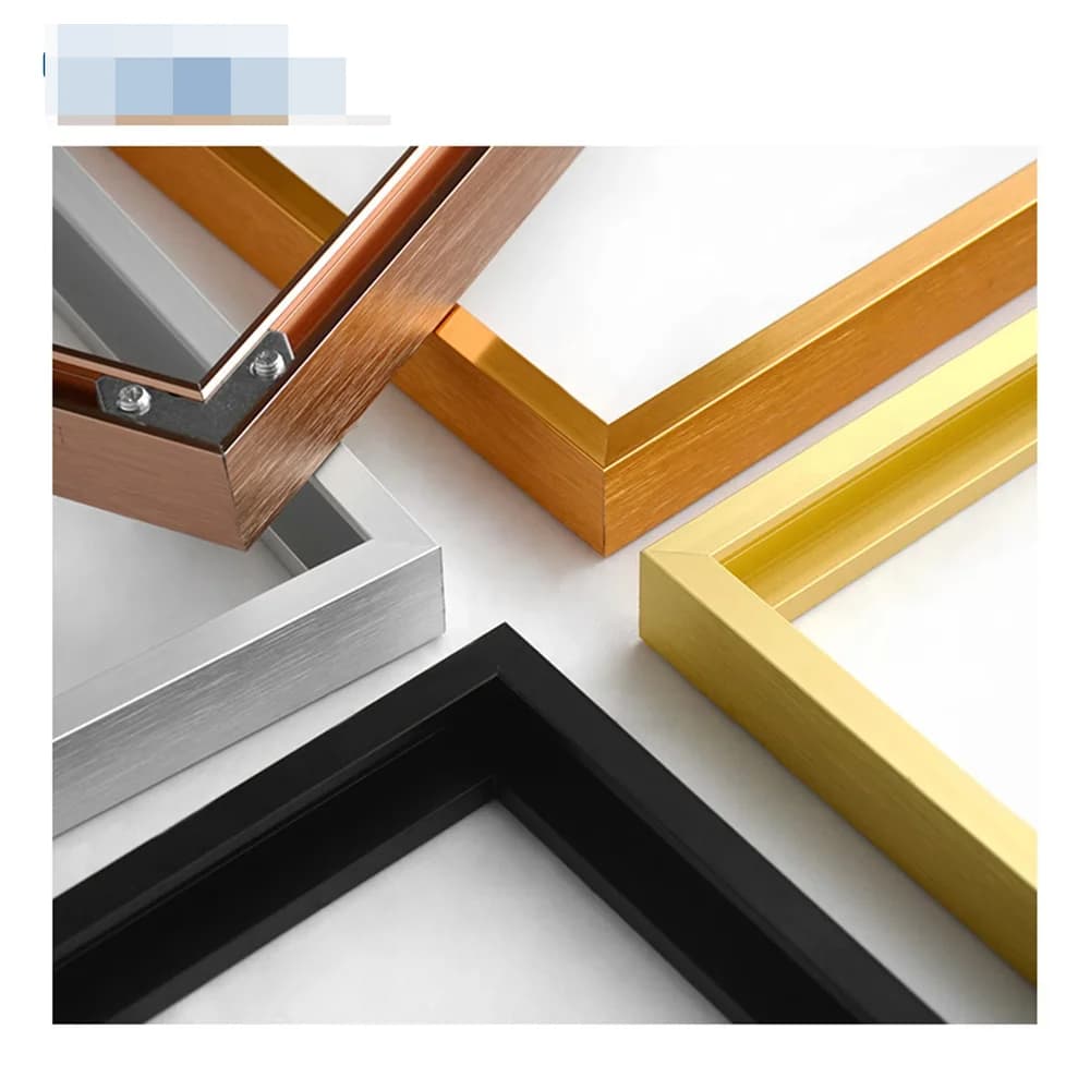 Cadre flottant en métal, cadre photo en alliage d'aluminium, cadre de support en aluminium Oriental,