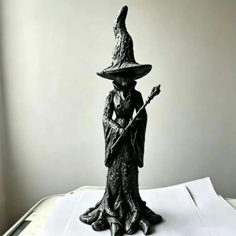 Statue de sorcière en résine, figurine de sorcière effrayante pour Halloween, décoration de table, é