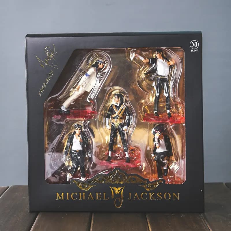Ensemble de 5 figurines d'action originales Michael Jackson, figurines en PVC, statue, ornement de b