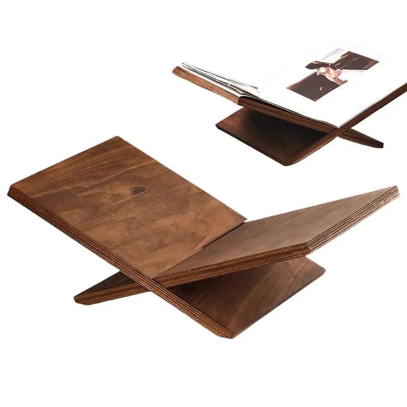 Présentoir de livres en bois, support de lecture de livres, Table basse, support de livre de cuisine