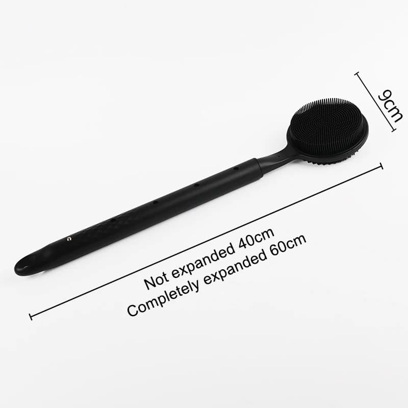 Épurateur de dos en Silicone pour douche, bain, brosse corporelle avec manche Long télescopique régl