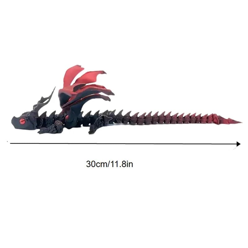 Figurine de dragon sur le thème animal avec ailes, décor Art déco imprimé en 3D